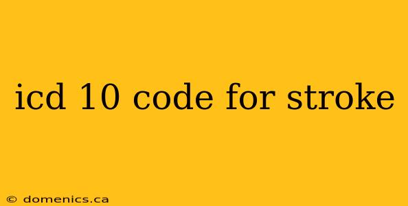 icd 10 code for stroke