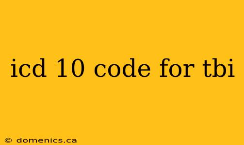 icd 10 code for tbi