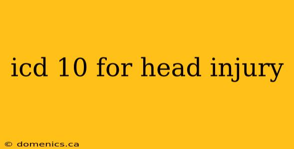 icd 10 for head injury