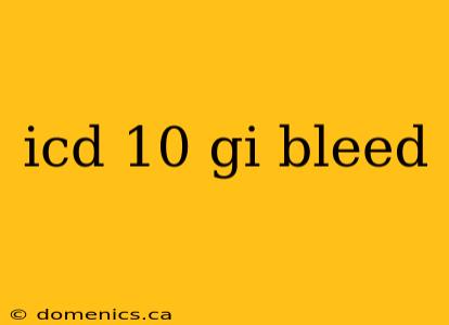 icd 10 gi bleed