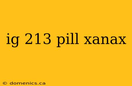 ig 213 pill xanax