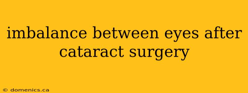 imbalance between eyes after cataract surgery