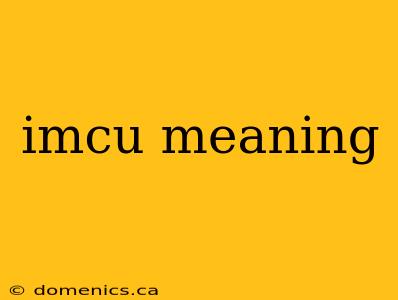 imcu meaning