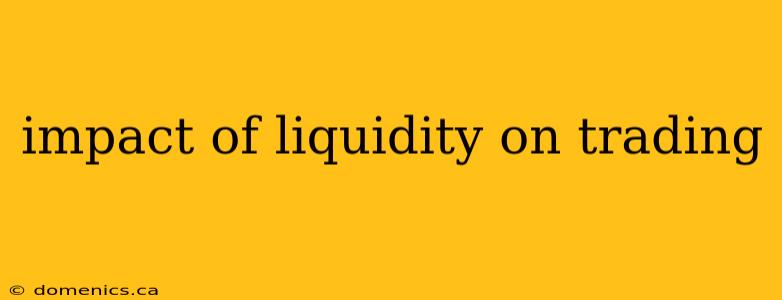 impact of liquidity on trading