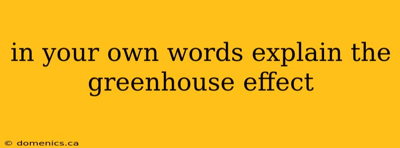 in your own words explain the greenhouse effect