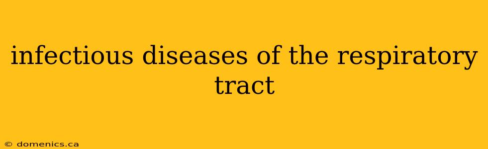 infectious diseases of the respiratory tract