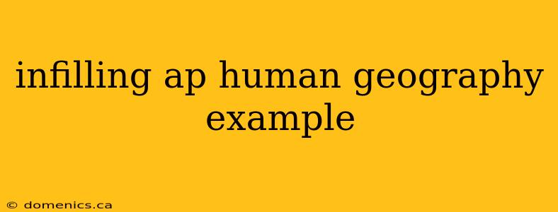 infilling ap human geography example