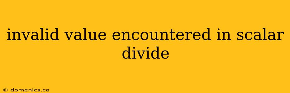 invalid value encountered in scalar divide