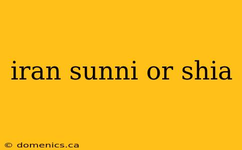 iran sunni or shia