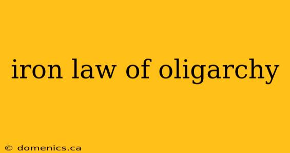 iron law of oligarchy