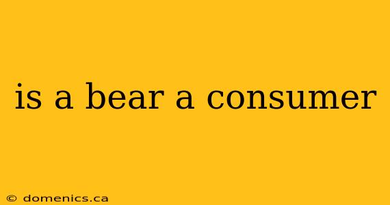 is a bear a consumer