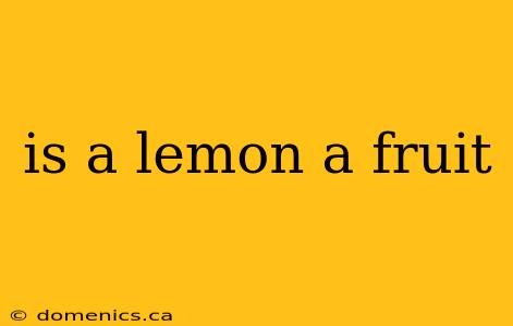 is a lemon a fruit