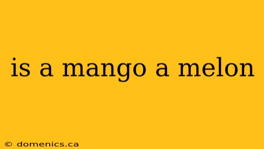 is a mango a melon