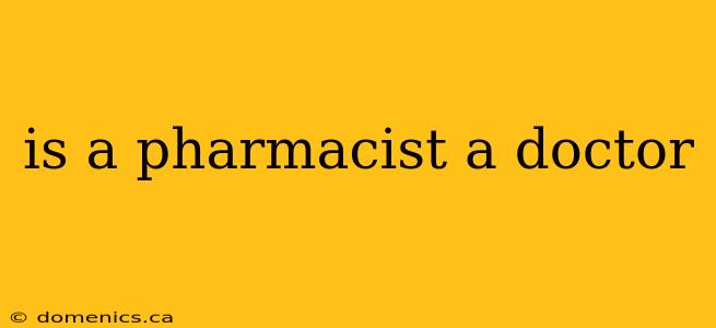 is a pharmacist a doctor