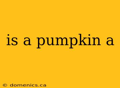 is a pumpkin a