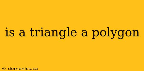 is a triangle a polygon