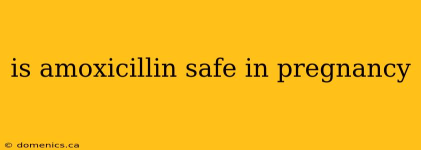 is amoxicillin safe in pregnancy