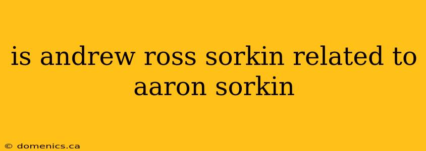 is andrew ross sorkin related to aaron sorkin