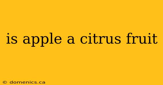 is apple a citrus fruit