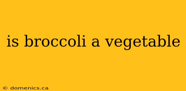 is broccoli a vegetable