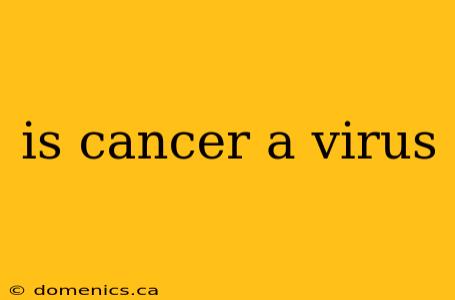 is cancer a virus