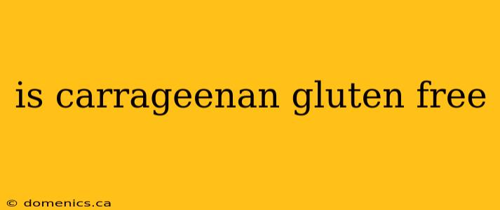 is carrageenan gluten free