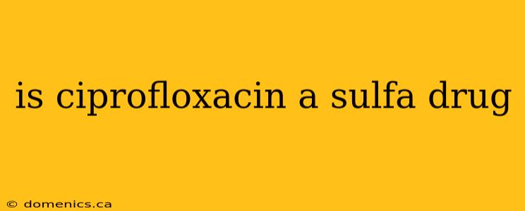 is ciprofloxacin a sulfa drug