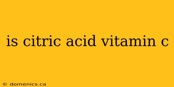 is citric acid vitamin c