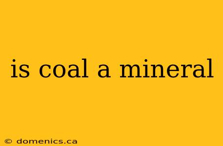 is coal a mineral