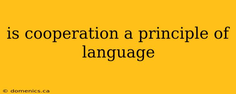 is cooperation a principle of language
