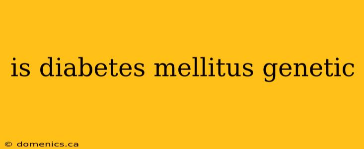 is diabetes mellitus genetic