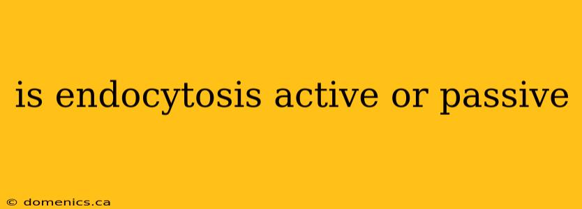 is endocytosis active or passive