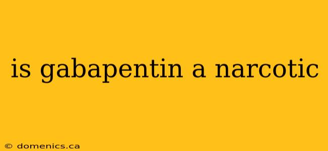 is gabapentin a narcotic