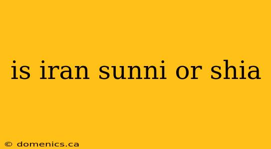 is iran sunni or shia