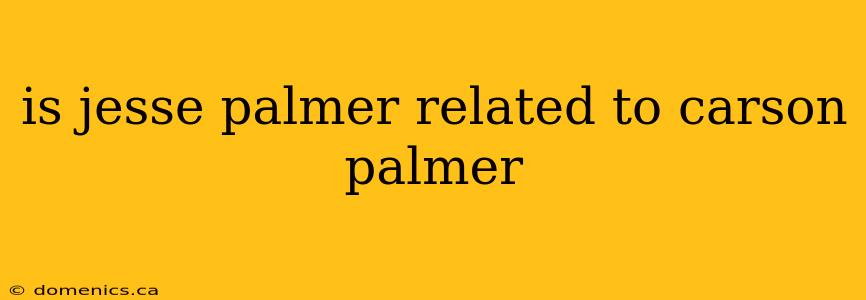 is jesse palmer related to carson palmer