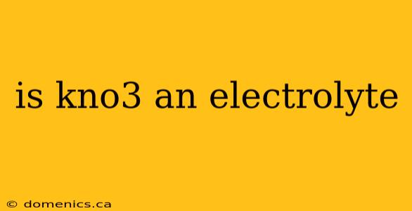 is kno3 an electrolyte