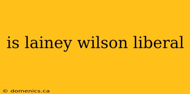 is lainey wilson liberal