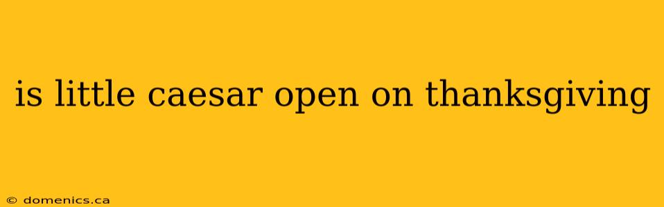 is little caesar open on thanksgiving