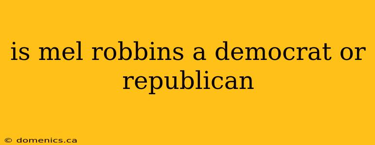 is mel robbins a democrat or republican