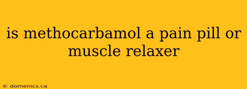 is methocarbamol a pain pill or muscle relaxer