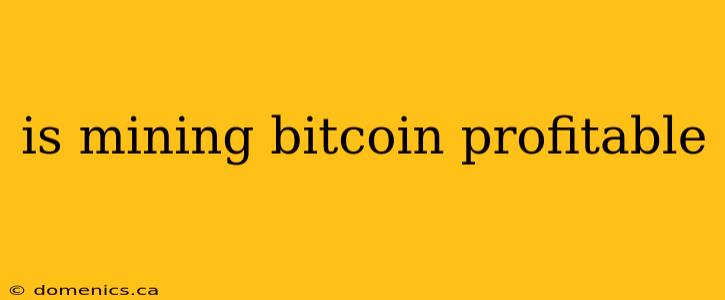 is mining bitcoin profitable