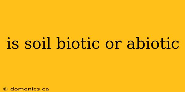 is soil biotic or abiotic