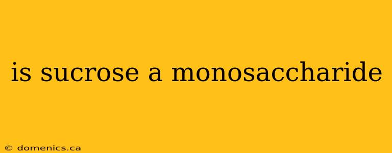 is sucrose a monosaccharide