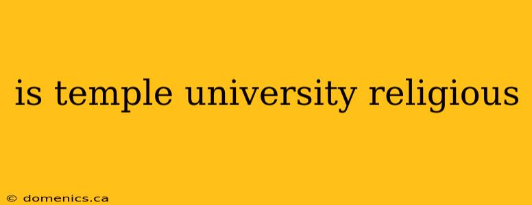is temple university religious