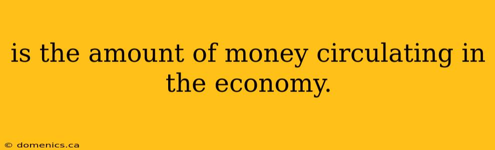 is the amount of money circulating in the economy.