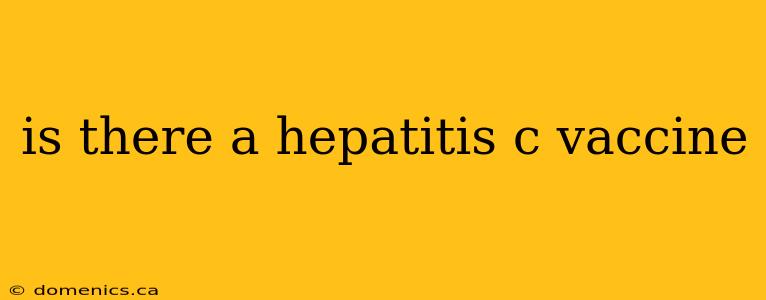 is there a hepatitis c vaccine