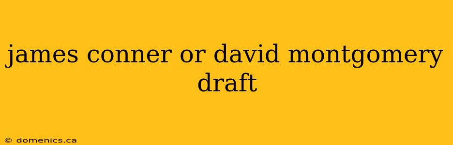 james conner or david montgomery draft