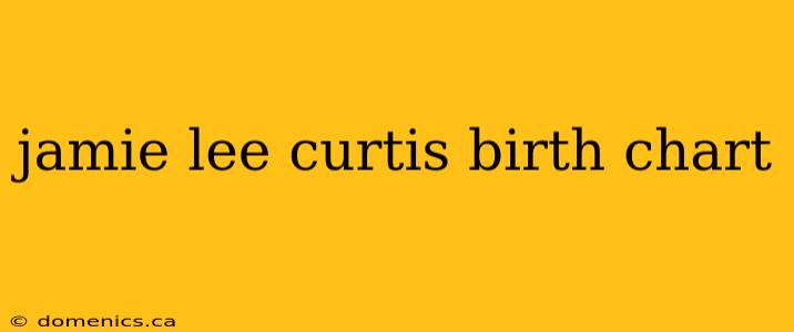 jamie lee curtis birth chart
