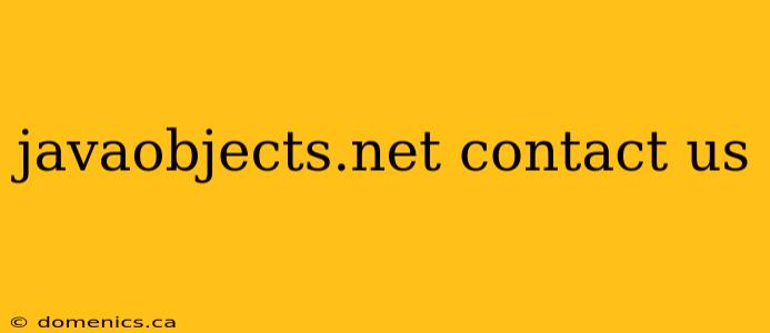 javaobjects.net contact us