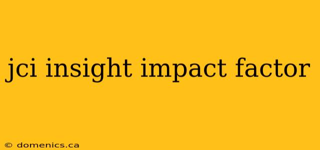 jci insight impact factor